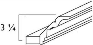 CCM8 - Assembled Concord Weston White Shaker - CLASSIC CROWN MOLDING 3 1/4" X 96" - 3 1/4" x 3 1/4" x 96Ó
