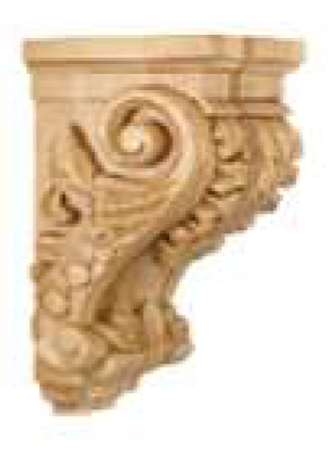 CORBB-2 - Assembled Ebony Shaker - CORBEL 5" X 14" X 7" - 5" x 7" X 14"