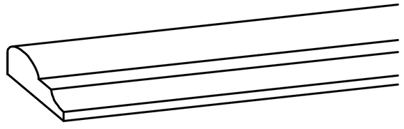 CR8 - Assembled Avalon Raised Panel - CHAIR RAIL 1 1/2" X 3/4" X 96" - 1 1/4" X 3/4" X 96"