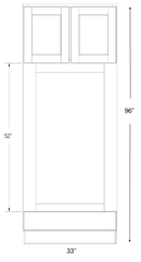 DOC3396 - Upton Brown - Double Oven Cabinet - Assembled - See Specs For Openings
