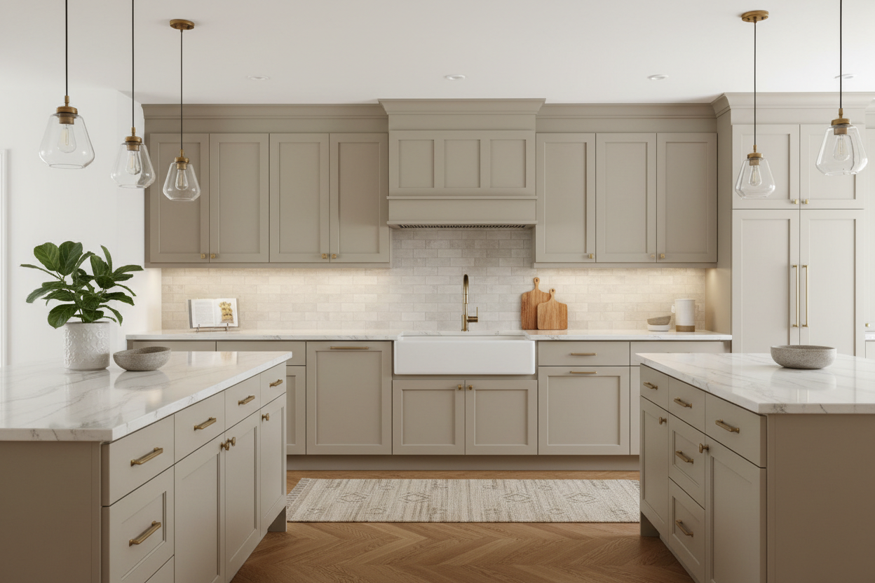 Greige Kitchen Cabinet Colors kitchen design inspiration – cabinet color ideas and pairings