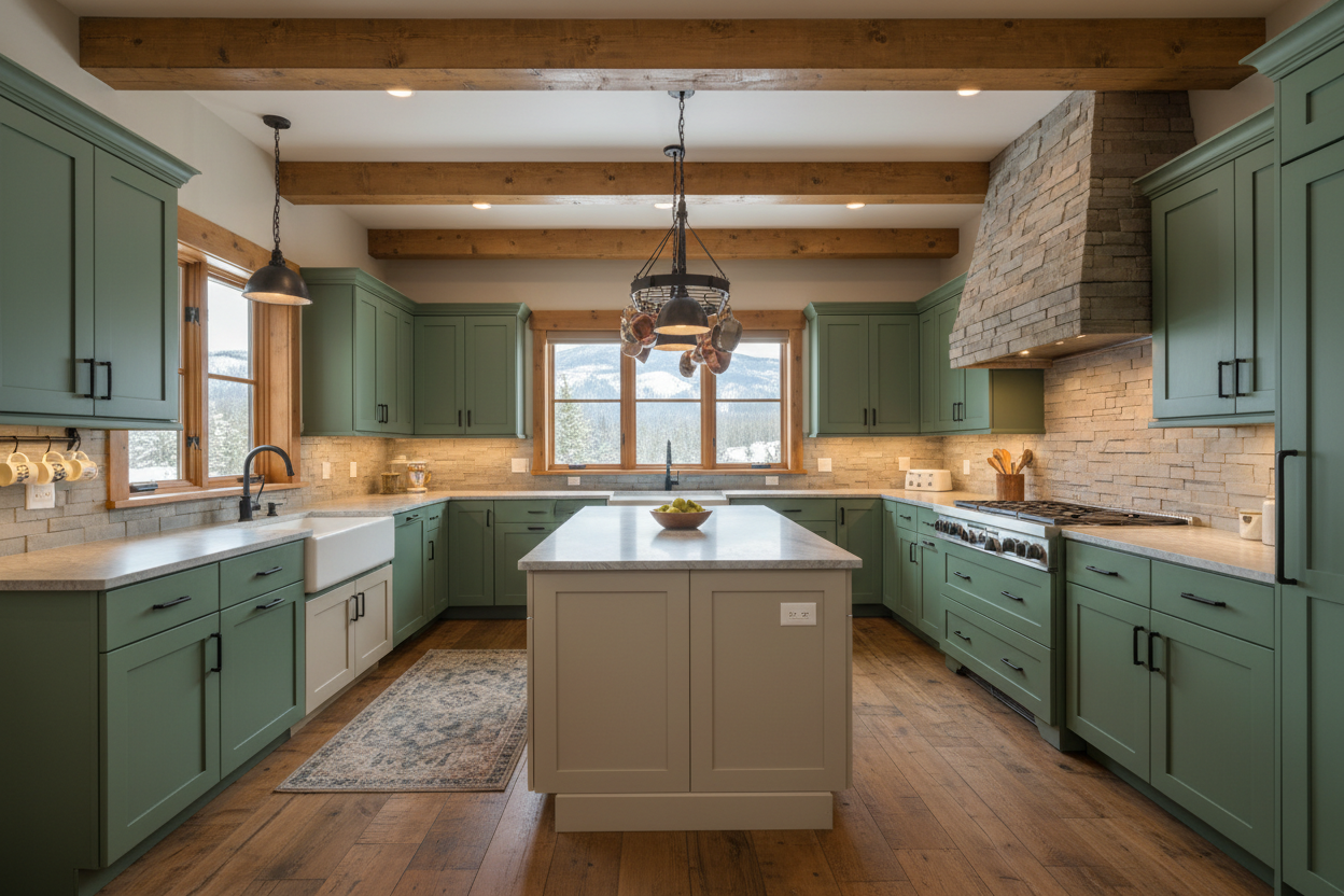 Mountain Retreat Kitchen Cabinet Colors kitchen cabinet colors – Sherwin-Williams custom color cabinets