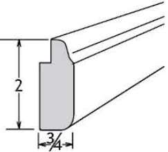 MM8 - RTA Charlton Raised Panel - MIRROR MOLDING 2" X 3/4" X 96" - 2" X 3/4" X 96"