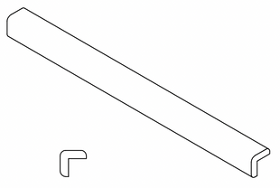 OCM8 - RTA Weston White Shaker - Outside Corner Molding - 1/4" thick 3/4" wide 96" long