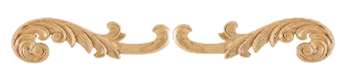 ONLAY-B - Assembled Avalon Raised Panel - LEAVES ONLAY 10 1/2" X 3 1/4" X 3/8" (PAIR) - 10 1/2" x 3 1/4" X 3/8"