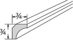 QM8WD - Double Edge Shaker in Sherwin-Williams® Custom Color - INSIDE CORNER MOLDING 3/4" X 3/4" X 96" - 3/4" X 3/4" X 96"