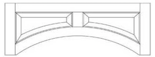 VAL4812 - RTA Newport Raised Panel - RAISED PANEL DOOR VALANCE 48" X 12" X 3/4" - 48" x 12" X 3/4"