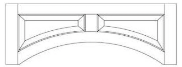 VAL4212 - Assembled Concord Weston White Shaker - RAISED PANEL DOOR VALANCE 42" X 12" X 3/4" - 42" x 12" X 3/4"