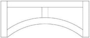 V42SH - Contour Slim Shaker in Sherwin-Williams® Custom Color Stain - SHAKER VALANCE 5 1/2" X 42" X 3/4" - 42" X 5 1/2" X 3/4"
