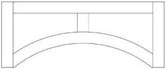 V72SH - Assembled Avalon Raised Panel - SHAKER VALANCE 5 1/2" X 72" X 3/4" - 72" X 5 1/2" X 3/4"