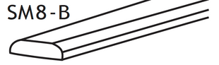 SM8-B - RTA Newport Raised Panel - SCRIBE 3/4" X 1/4" X 96" 2 EDGE ROUND - 3/4Ó X 1/4" X 96"