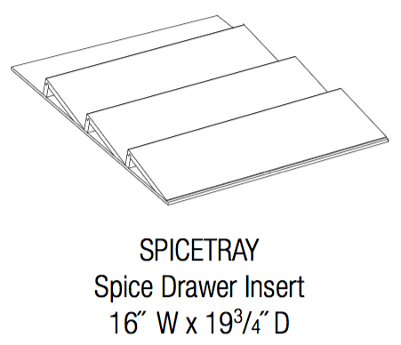 SPICETRAY - Essex White - Spice Drawer Insert