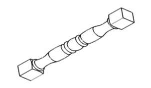 TP3-1 - Assembled Smoky Gray Double Edge Shaker - TURN POST 3" X 3" X 34 1/2" - 3" x 3" x 34 1/2Ó