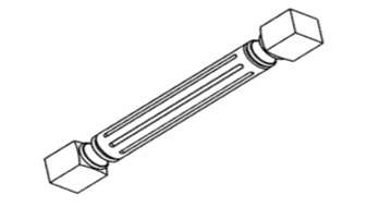 TP3-2 - Assembled Avalon Raised Panel - SHAKER TURN POST 3" X 3" X 34 1/2" - 3" x 3" x 34 1/2Ó