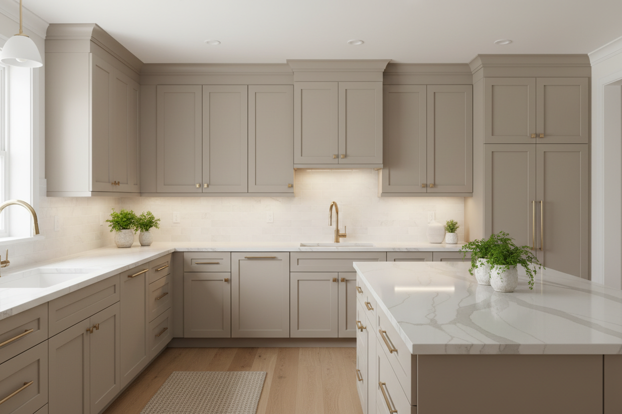 Sherwin-Williams Redend Point SW 9081 kitchen cabinets