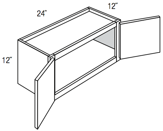 W2412B - Amesbury Mist - Wall Cabinet - Butt Doors