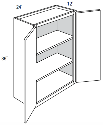W2436B - Amesbury Mist - Wall Cabinet - Butt Doors