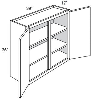 W3936 - Assembled Concord Polar White - Wall Cabinet - Double Door