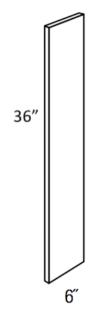 WF636 - Assembled Charlton Raised Panel - Filler - 3/4" thick 6" wide 36" tall - 3/4" thick x 6" wide x 36" tall