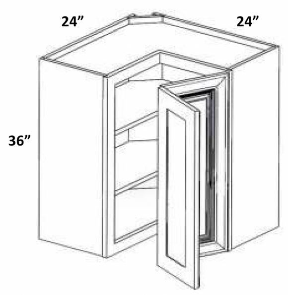 WLS2436 - Assembled Charlton Raised Panel - WALL CABINET EASY REACH - 24" X 24" X 36" X 12"