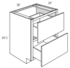 2DB36 - Dover Lunar - Pot and Pan Drawer Base - 2 Large Drawers