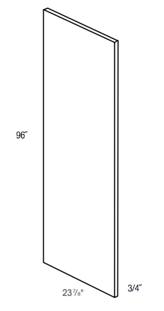 3/4REFP24 - York Grey Stain - Refrigerator Panel - 3_4" x 23 7_8" x 96"