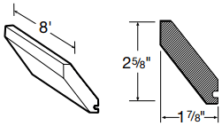 ACM8 - Glasgow Pebble Gray - Angle Crown Molding - 2 5/8" x 8' x 3/4"