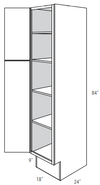 ADA-WP1884-L - Dover White - Pantry Cabinet - Single Door