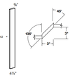 AF342 - Glasgow Mythic Blue - Angle Filler - 3" x 42" x 3/4"