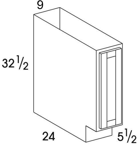 B09UD - Dartmouth Grey - UD Base Cabinet - Single Door - Special Order