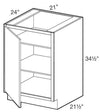 B21FHL - Hawthorne Cinnamon - Base Full Height Doors 21" - Single Door - Hinges On Left