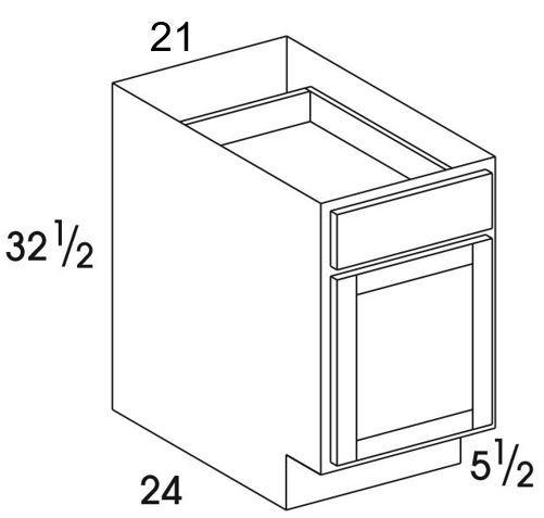 B21UD - Berwyn Opal - UD Base Cabinet - Single Door/Drawer - Special Order