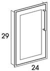 B24FHLFFHI - Shaker Ash - Outdoor FaceFrame Cabinet Hardscape Insert - Single Door - Special Order