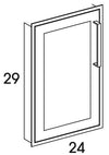 B24FHRFFHI - Flat Black - Outdoor FaceFrame Cabinet Hardscape Insert - Single Door - Special Order