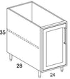 B24FHL - Flat White - Outdoor Base Cabinet - Single Door