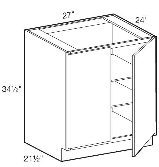 B27FH - Hawthorne Cinnamon - Base Full Height Doors 27" - Double Door