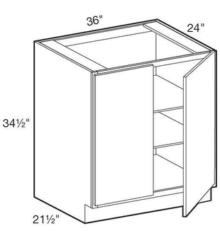 B36FH - Hawthorne Cinnamon - Base Full Height Doors 36" - Double Door