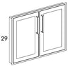 GU36FFHI - Flat Black - Outdoor FaceFrame Cabinet Hardscape Insert - Butt Doors - Special Order