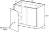 BBCU39L - Manhattan High Gloss White - Base Blind Corner 39" - Single Door - Left Side Blind