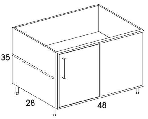 BC48L - Shaker White - Outdoor Base Cabinet - Single Door - Special Order