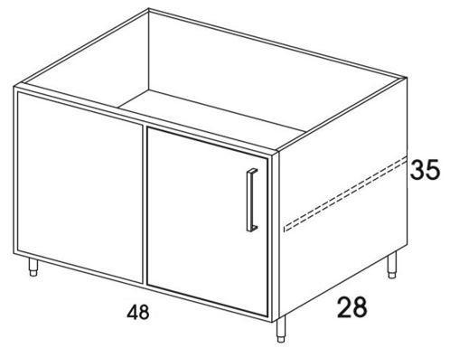 BC48R - Shaker White - Outdoor Base Cabinet - Single Door - Special Order