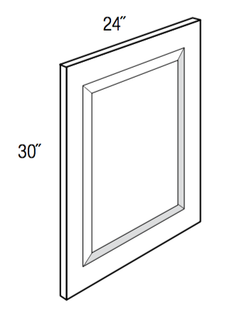 BDEP24 - Concord Pebble Gray - Decorative End Panel - 3/4" thick by 29-1/2" tall by 23-1/8" wide