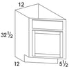 BEC12LUD - York Grey - UD Base End Cabinet - Single Door - Special Order