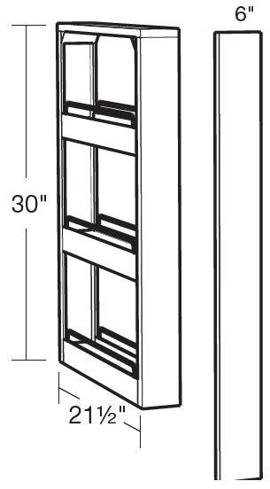 BFPO6 - Glasgow Deep Onyx - 6" Base Filler Pullout
