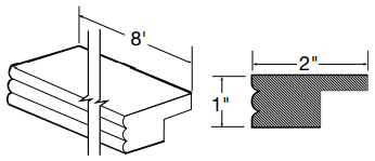 BLR8 - Waterford Vivid White - Beaded Light Rail Molding - 8' x 2" x 1"
