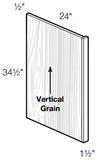 BP1.5 - Glasgow Polar White - Base End Panel - 24"D x 34.5"H w/ 1.5"W Filler