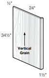 BP1.5 - Tiverton Pebble Gray - Base End Panel - 24"D x 34.5"H w/ 1.5"W Filler