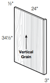 BP3 - Glasgow Polar White - Base End Panel - 24"D x 34.5"H w/ 3"H Filler