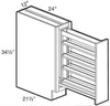 BPPO12 - Glasgow Polar White - 12" Base Pantry Pullout - Single Door