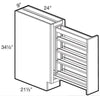 BPPO9 - Manhattan High Gloss Metallic - 9" Base Pantry Pullout - Single Door